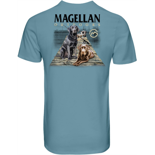 Magellan Outdoors Mens Fishing Pair Graphic T-shirt Stone Blue