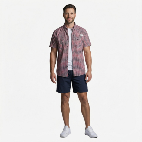 Magellan Outdoors Mens Arkansas Local State Print Shirt AR Micro Print