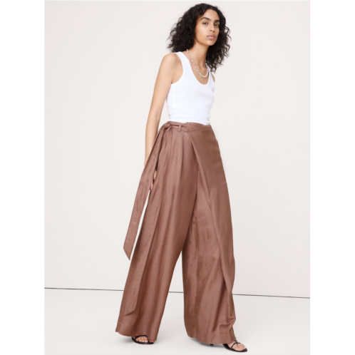 Bananarepublic Viscose-Linen Palazzo Pant