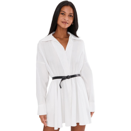 Womens Norma Kamali Super Oversized Boyfriend NK Shirt Flared Mini Dress