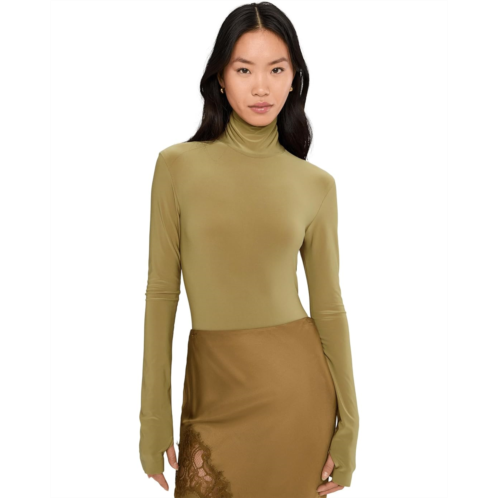 Norma Kamali Long Sleeve Turtle Bodysuit