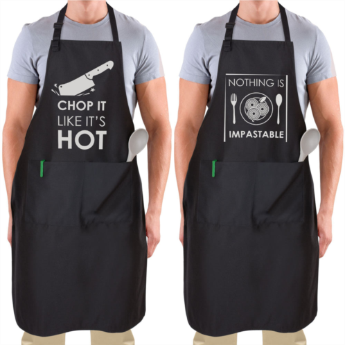 Zulay Kitchen funny aprons for men women & couples