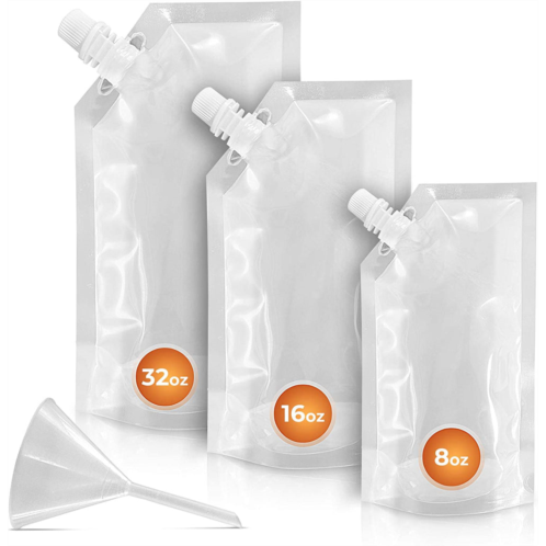 Zulay Kitchen easy to use plastic flask - drink pouches for festivals