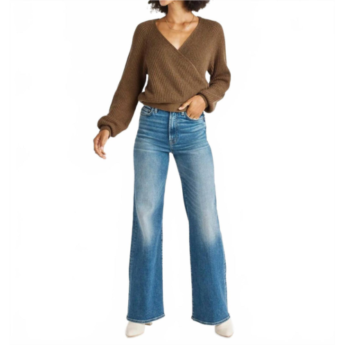 Splendid adele wrap sweater in walnut