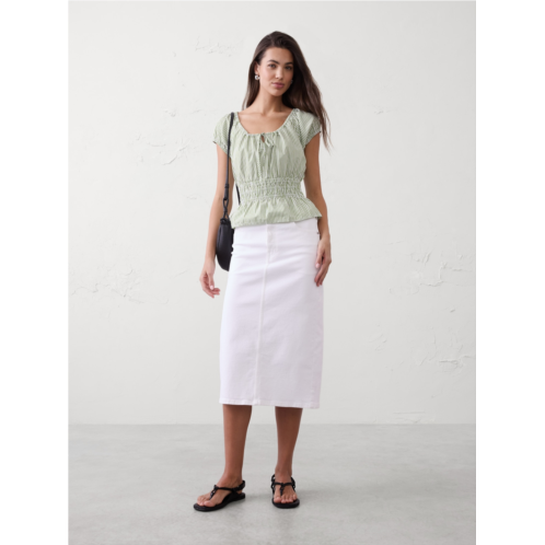 bananarepublic Elastic Scoop-Neck Top