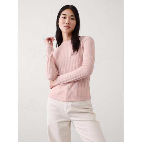 bananarepublic Sheer Ribbed Top