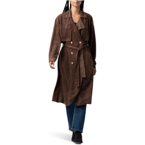 Blank NYC Faux Suede Trench Coat
