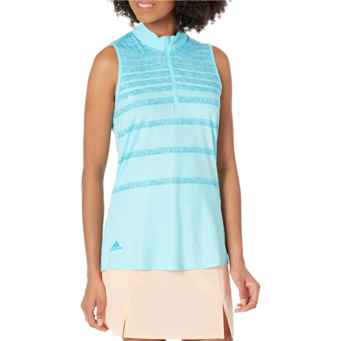 Adidas Golf Herringbone Stripe Polo Shirt