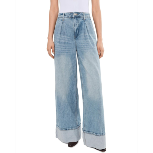 Womens Blank NYC Easy Day Denim Trousers in Blue