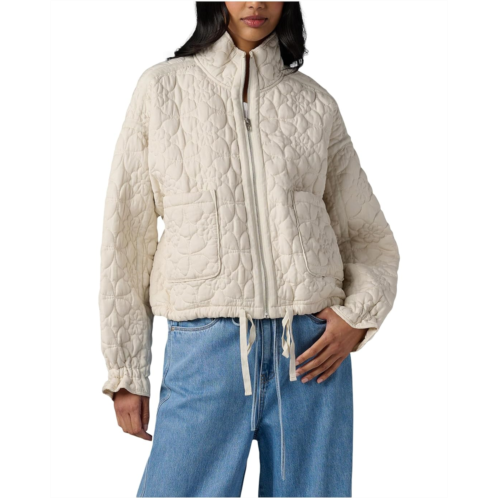 Womens Blank NYC Vanilla Ice Floral Quilted Jacket
