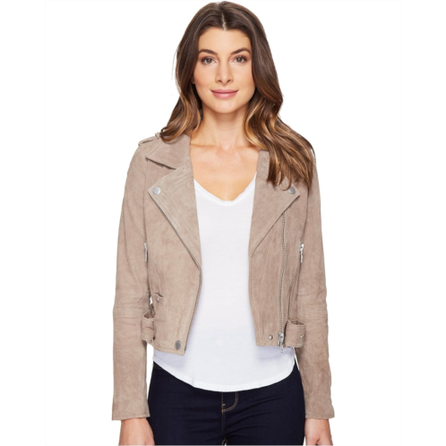 Womens Blank NYC Suede Moto Jacket