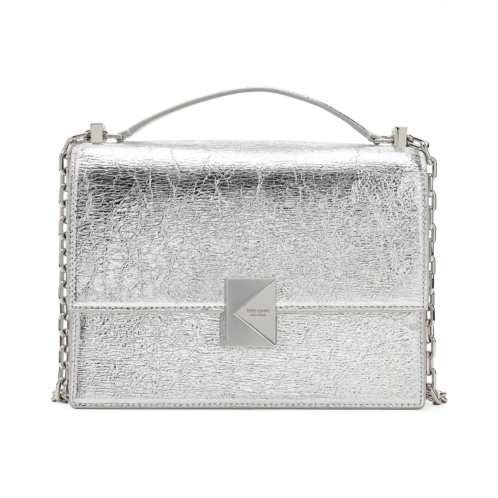 Kate Spade New York Deco Crinkle Metallic Leather Chain Shoulder