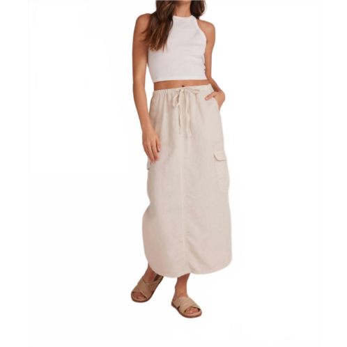 Bella Dahl bellow pocket cargo skirt in beige