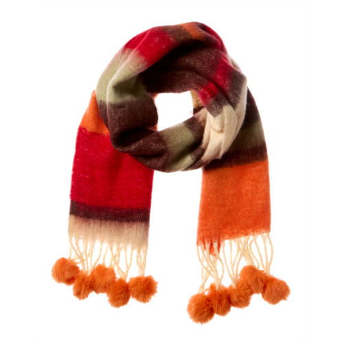 La Fiorentina stripe scarf orange
