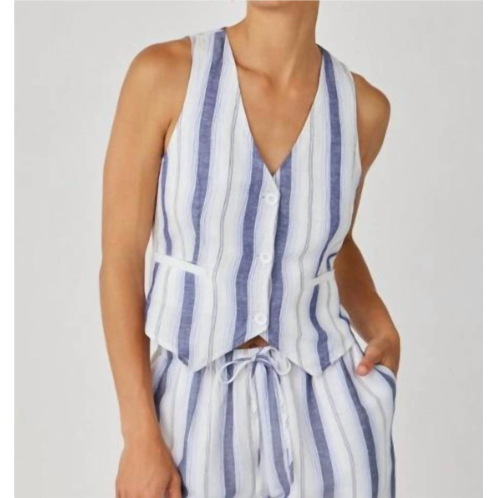 Bella Dahl cinch back vest in stripe