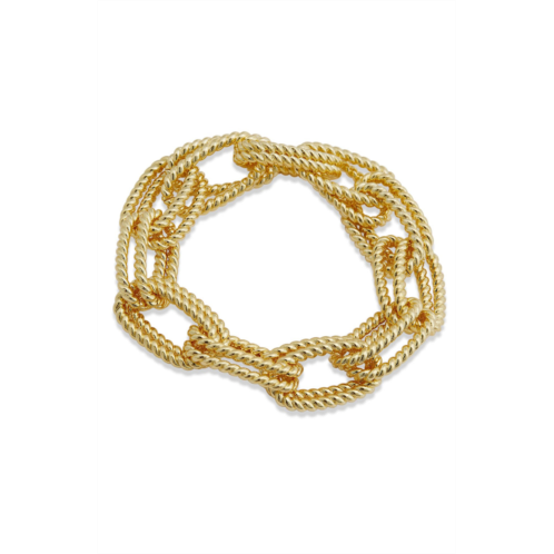 SAVVY CIE JEWELS gold plated double link bracelet