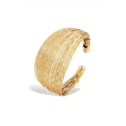 SAVVY CIE JEWELS 18k gold plated cuff bracelet