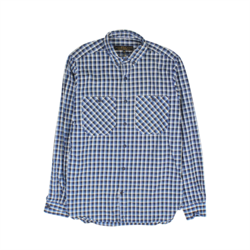 Freeman blue checkered long sleeve shirt