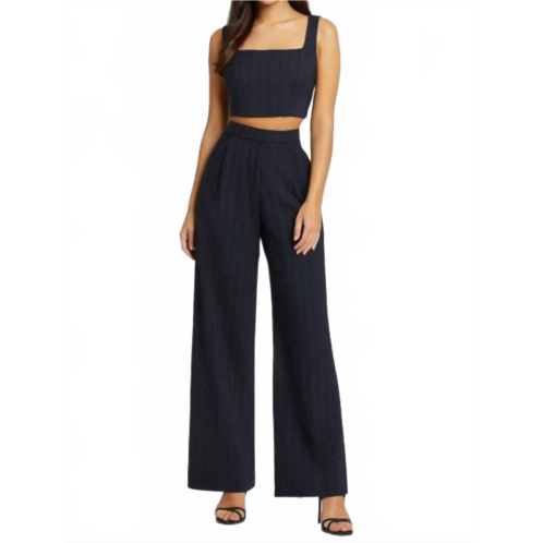 MAC DUGGAL wide-leg pants in navy