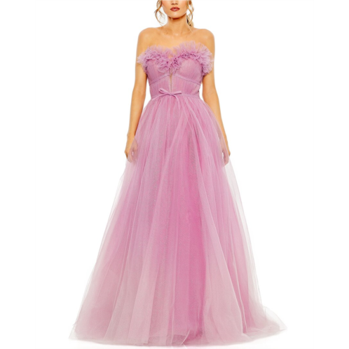Mac Duggal strapless glitter tulle gown