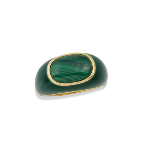 SAVVY CIE JEWELS 18k gold plated green enamel