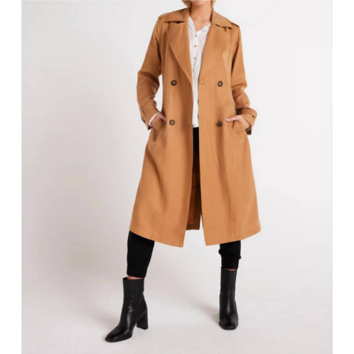 Bella Dahl trench coat in golden camel