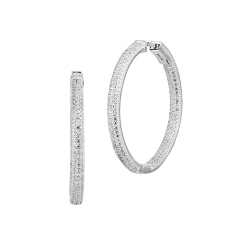 Savvy Cie Jewels 18k gold vermeil 1.5 inside out hoop earring