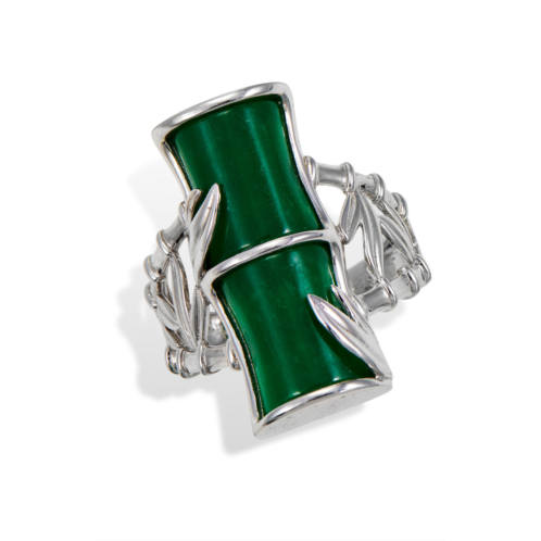Savvy Cie Jewels sterling jade bamboo ring