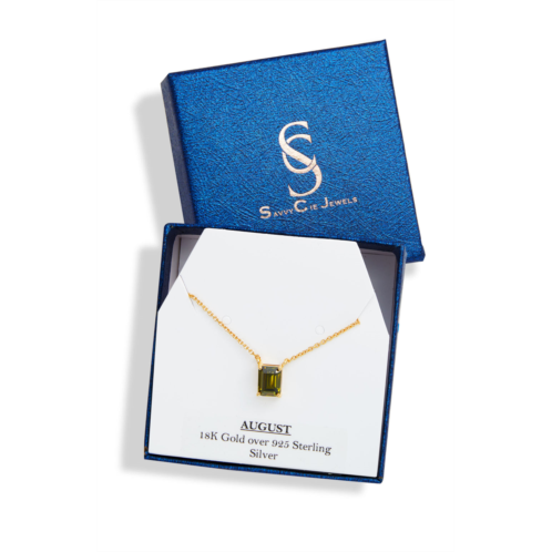Savvy Cie Jewels vermeil birthstone necklace