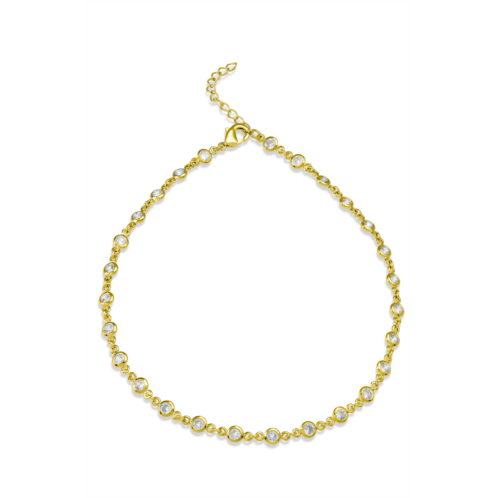 Savvy Cie Jewels gold plated cz anklet