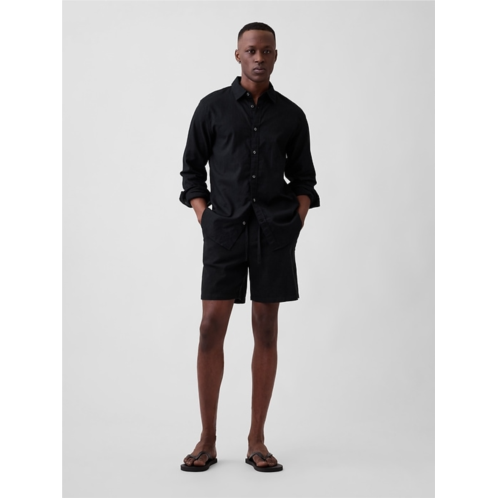 Gap 7 Linen-Blend Easy Shorts