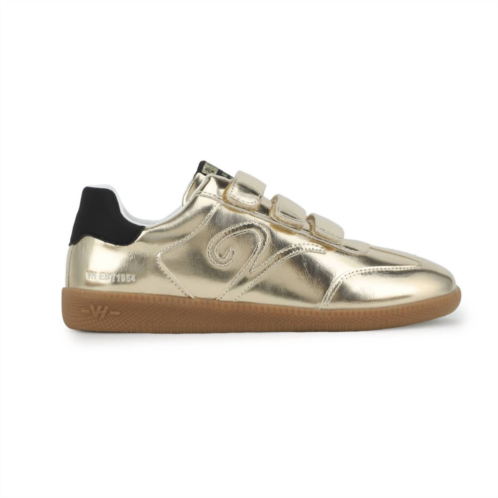 Vintage Havana womens pace foil sneaker in gold