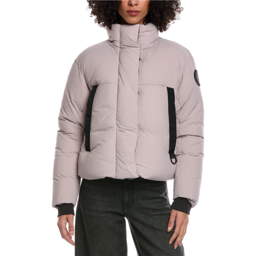 Canada Goose junction cropped black label puffer coat