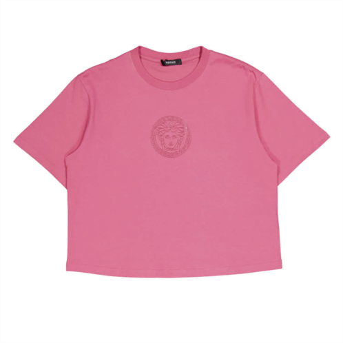 Versace medusa cotton crop t-shirt