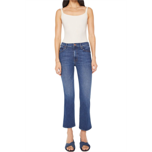 MOTHER womens mid rise smokin double flood jeans start your engines