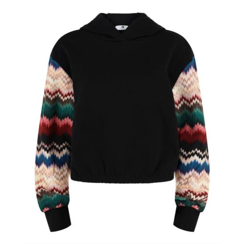 M Missoni chevron printed cropped hoodie