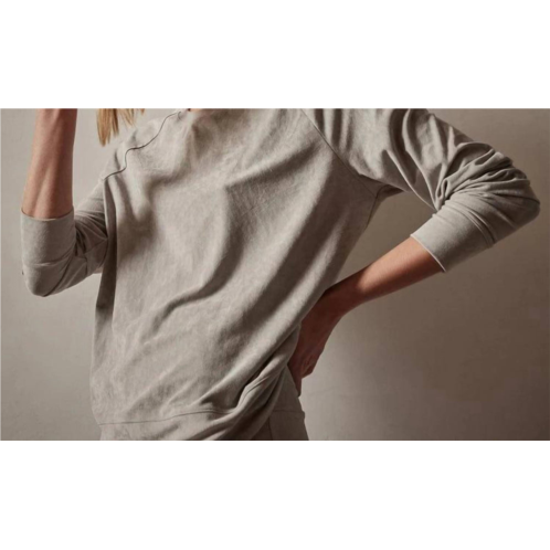 JAMES PERSE stretch velvet sweatshirt in dapple