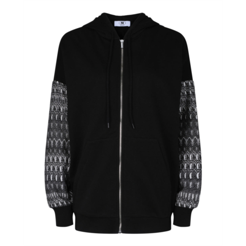 M Missoni geometric drop-sleeve zip-up hoodie