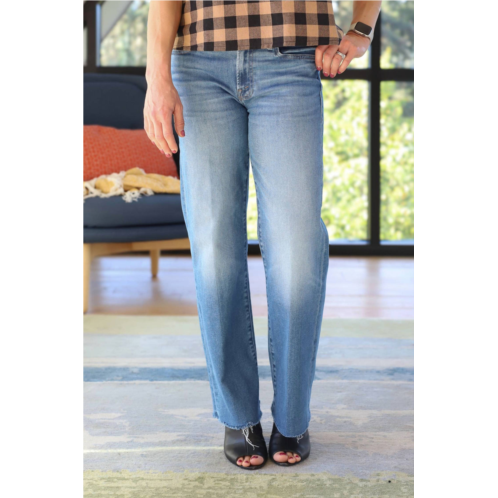 Mother mid rise rambler zip ankle jeans in enjoy the ride