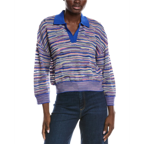M Missoni textured wool-blend polo sweater