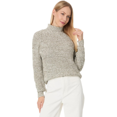 Madewell Vernon Marl Cotton Mock Neck Pullover