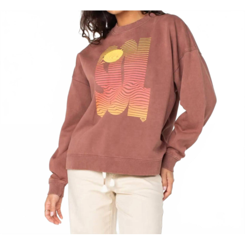 ROXY lineup oversized crew neck top in ctp