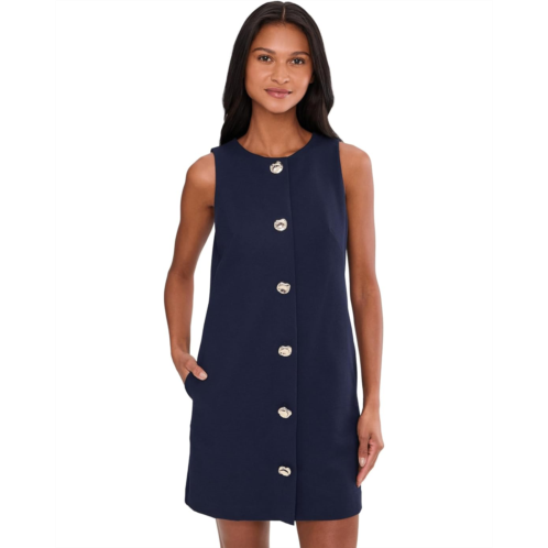 Womens Trina Turk Button Front Sleeveless Dress