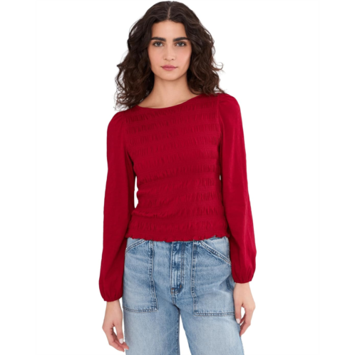 Madewell Smocked Boatneck Top