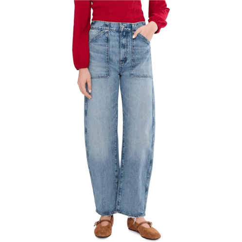 Madewell Balloon Jeans With Military Pockets In Raebrook Wash
