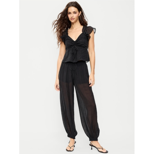 OldNavy High-Waisted Chiffon Harem Pants