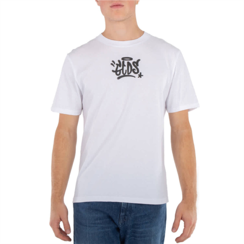 GCDS white graffiti print cotton t-shirt