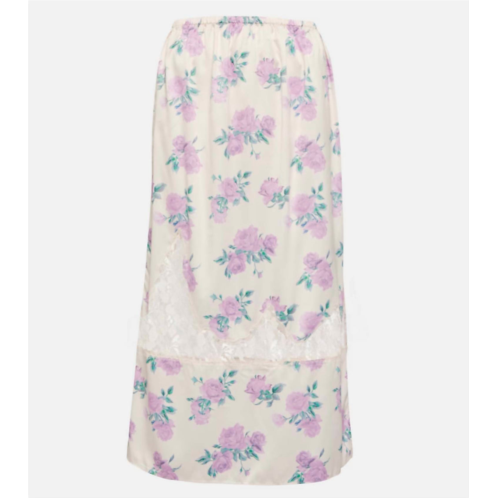 LoveShackFancy fayette skirt in mauve rose