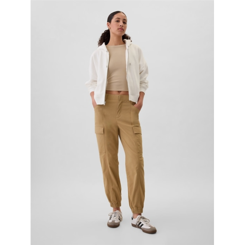 Gap Mid Rise Downtown Khaki Cargo Joggers