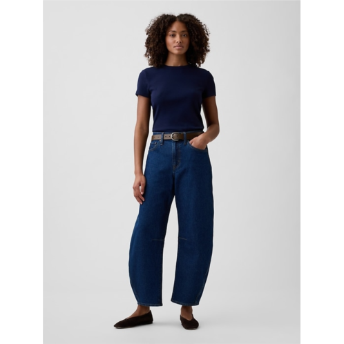 Gap High Rise Barrel Jeans